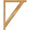 Ekena Millwork Traditional Block Rough Sawn Bracket w/ Offset Brace, Western Red Cedar, 4"W x 26"D x 34"H BKT0402X26X34TRA05RWR - alternate 4